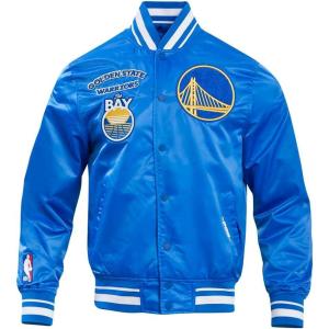 Pro Standard Mens NBA Retro Classics Satin Jacket(Royal Blue)