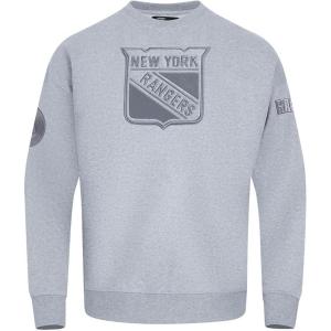 Pro Standard Mens NHL Neutral Fleece Crewneck Sweatshirt(Dark Heather Gray)