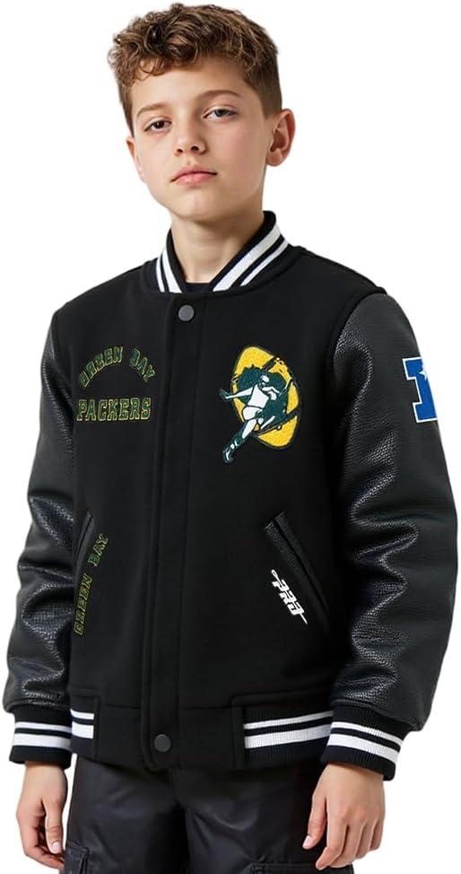 imagePro Standard Big Boys NFL Retro Classics Varsity JacketBlack