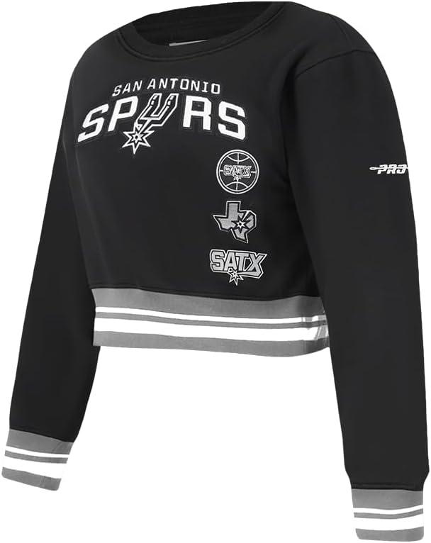 imagePro Standard Big Girls NBA Retro Classics Fleece Crewneck SweatshirtBlackGray