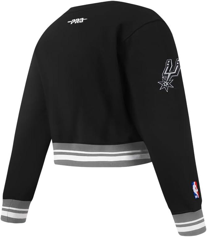 imagePro Standard Big Girls NBA Retro Classics Fleece Crewneck SweatshirtBlackGray