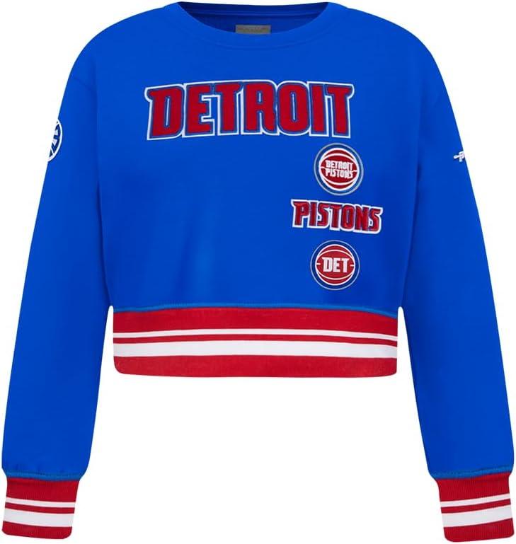imagePro Standard Big Girls NBA Retro Classics Fleece Crewneck SweatshirtRoyal BlueRed