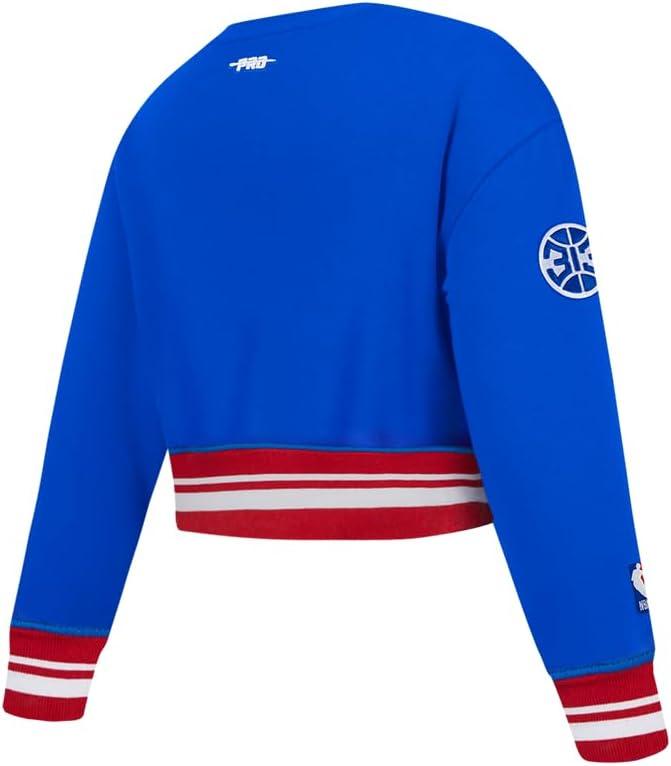 imagePro Standard Big Girls NBA Retro Classics Fleece Crewneck SweatshirtRoyal BlueRed