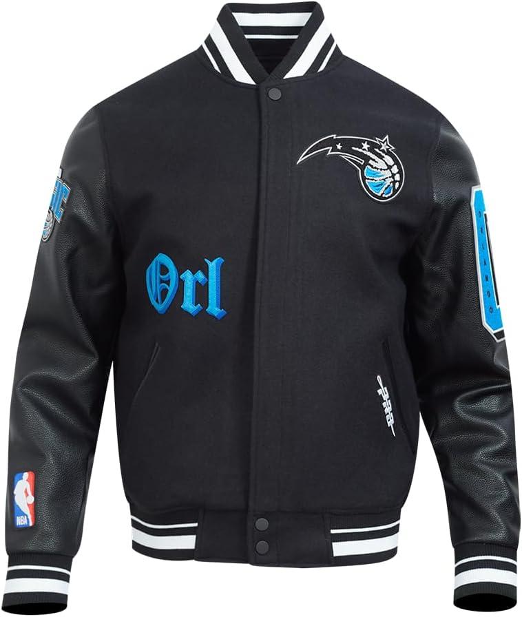 imagePro Standard Mens NBA Old English Varsity JacketBlack