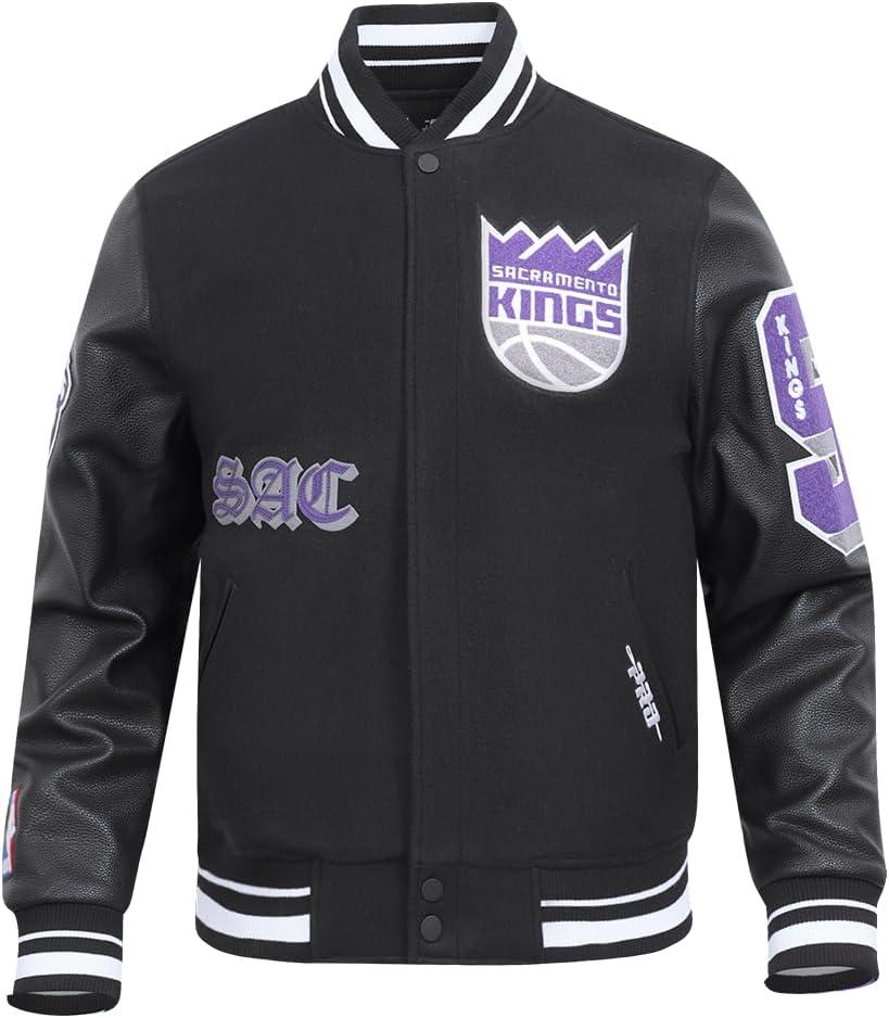 imagePro Standard Mens NBA Old English Varsity JacketBlack