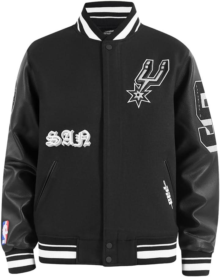 imagePro Standard Mens NBA Old English Varsity JacketBlack