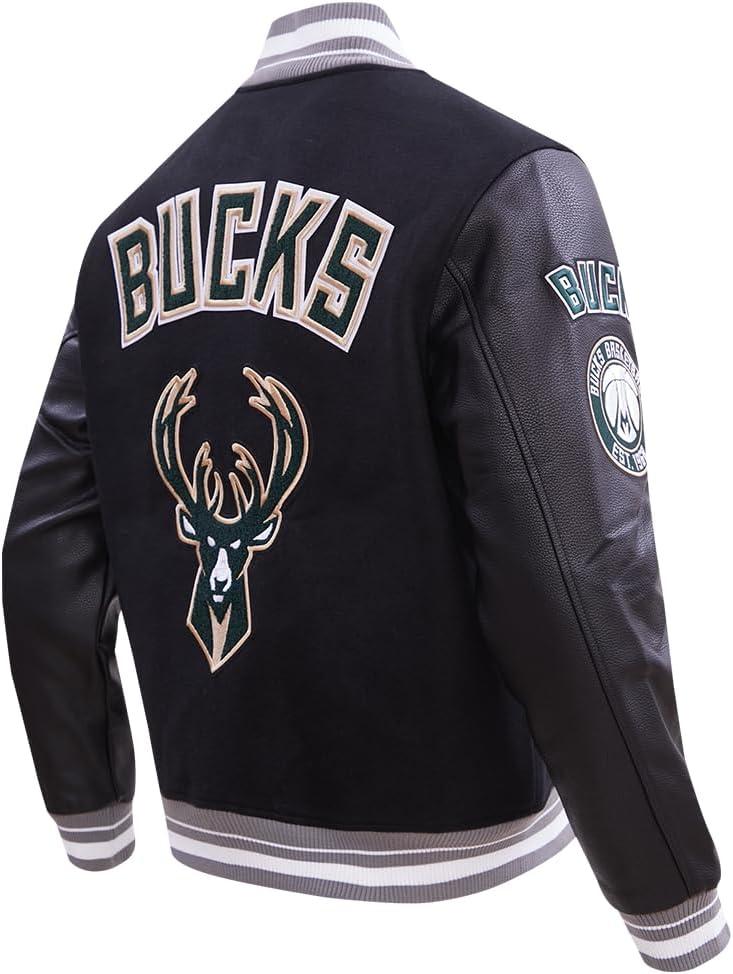 imagePro Standard Mens NBA Retro Classics Varsity JacketBlackGray