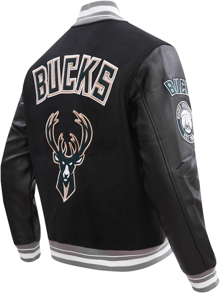 imagePro Standard Mens NBA Retro Classics Varsity JacketBlackGray