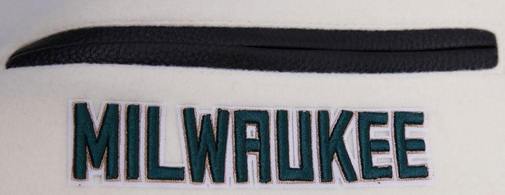 imagePro Standard Mens NBA Retro Classics Varsity JacketEggshell Black