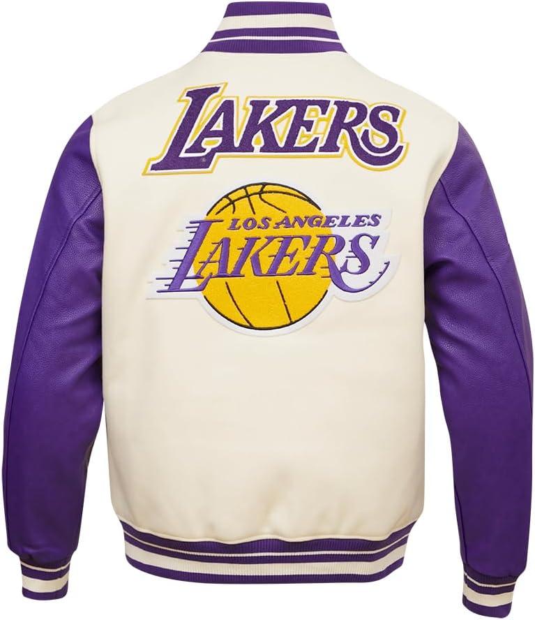 imagePro Standard Mens NBA Retro Classics Varsity JacketEggshell Purple