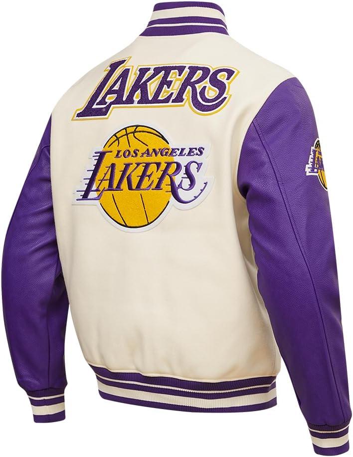 imagePro Standard Mens NBA Retro Classics Varsity JacketEggshell Purple