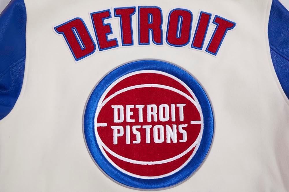 imagePro Standard Mens NBA Retro Classics Varsity JacketEggshellRoyal Blue