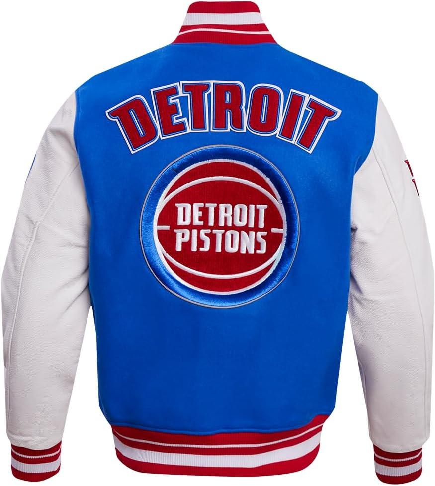 imagePro Standard Mens NBA Retro Classics Varsity JacketRoyal BlueRed