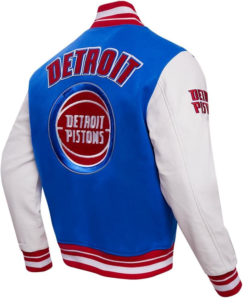 imagePro Standard Mens NBA Retro Classics Varsity JacketRoyal BlueRed