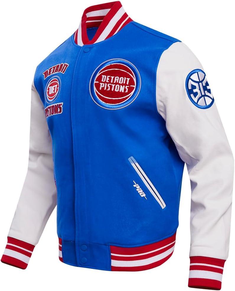 imagePro Standard Mens NBA Retro Classics Varsity JacketRoyal BlueRed