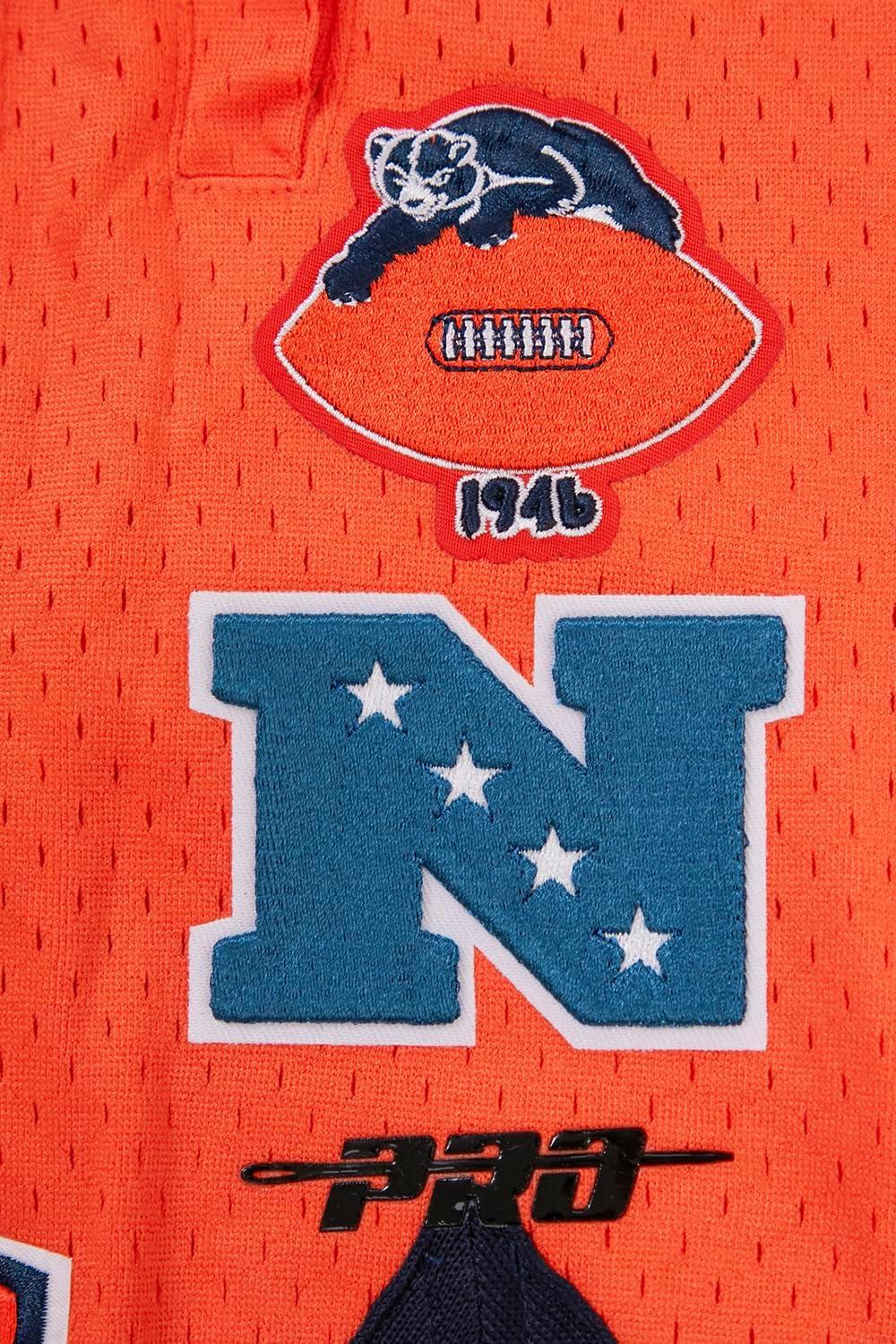 imagePro Standard Mens NFL Retro Classics Athletic ShortMidnight NavyOrangeMidnight Navy