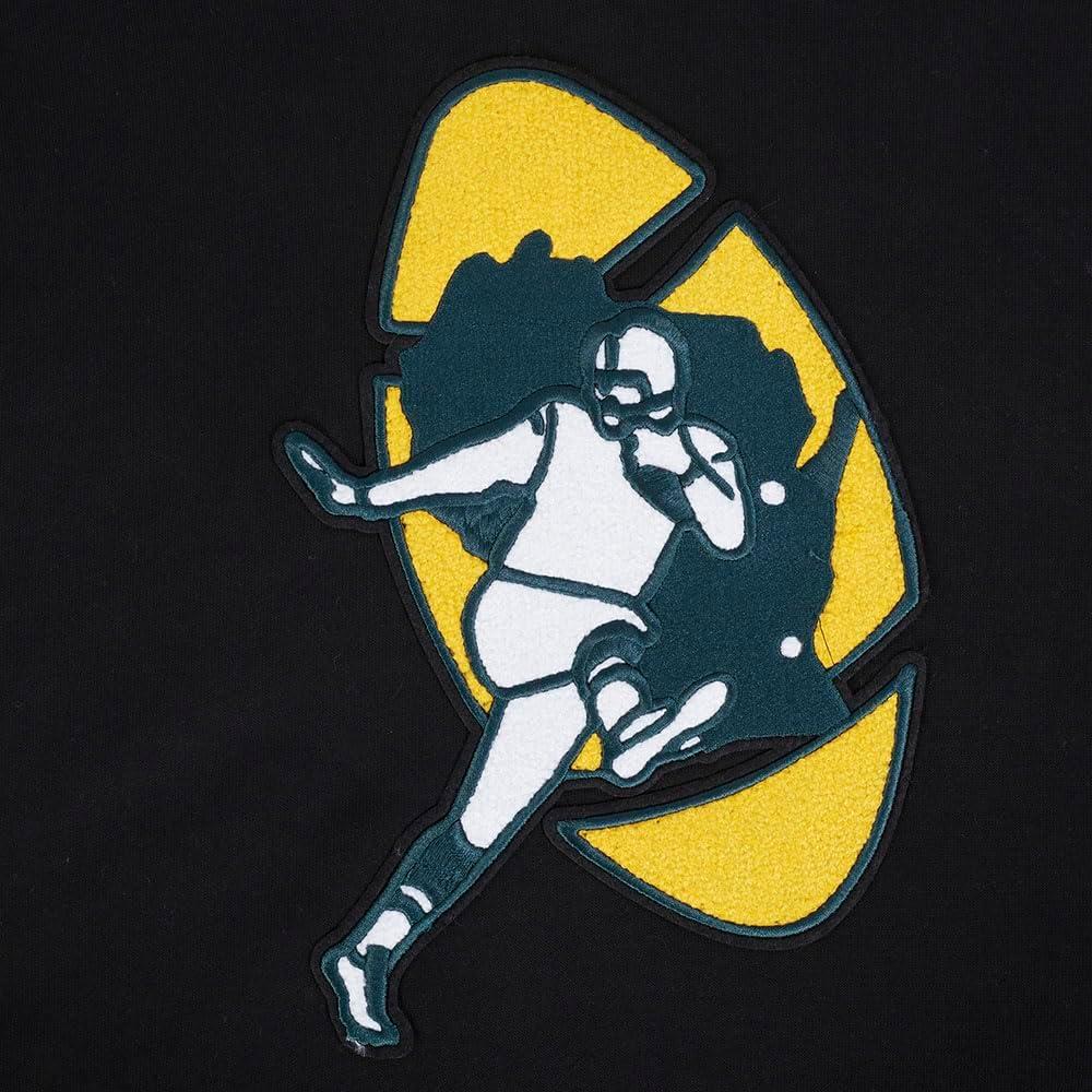 imagePro Standard Mens NFL Retro Classics Brushed Back French Terry Pull Over HoodieBlack