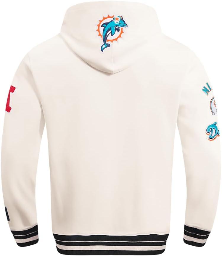 imagePro Standard Mens NFL Retro Classics Brushed Back French Terry Pull Over HoodieEggshell Black