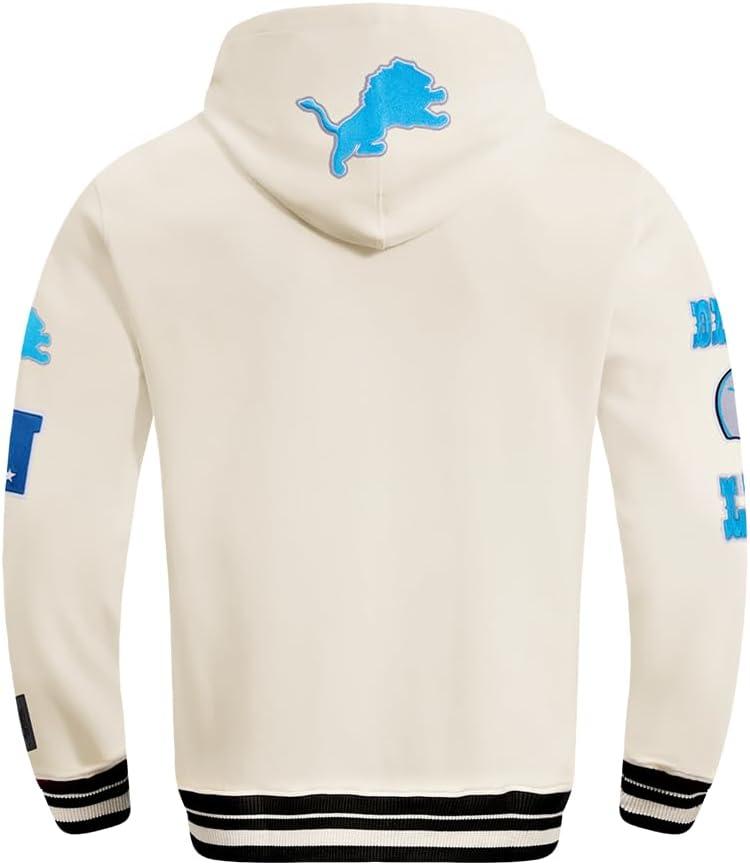 imagePro Standard Mens NFL Retro Classics Brushed Back French Terry Pull Over HoodieEggshell Black