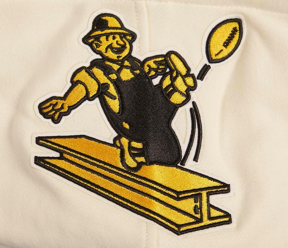 imagePro Standard Mens NFL Retro Classics Brushed Back French Terry Pull Over HoodieEggshell Black