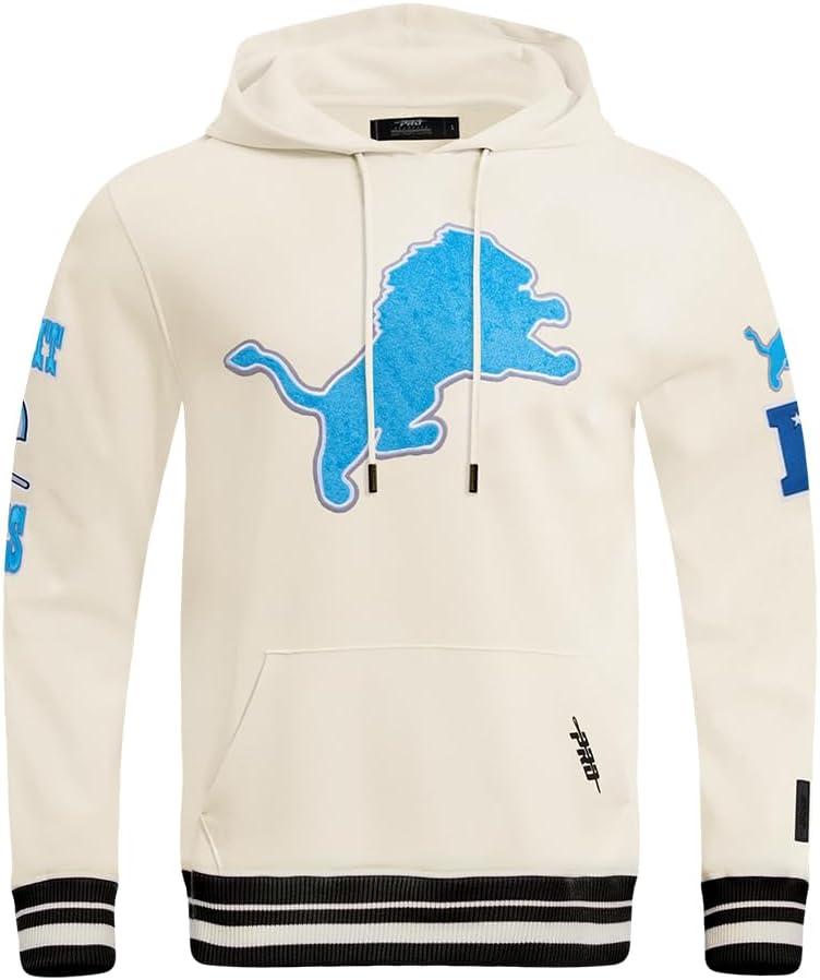 imagePro Standard Mens NFL Retro Classics Brushed Back French Terry Pull Over HoodieEggshell Black