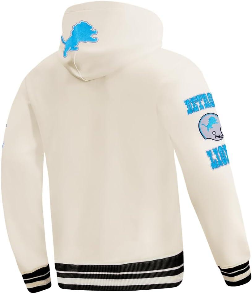 imagePro Standard Mens NFL Retro Classics Brushed Back French Terry Pull Over HoodieEggshell Black