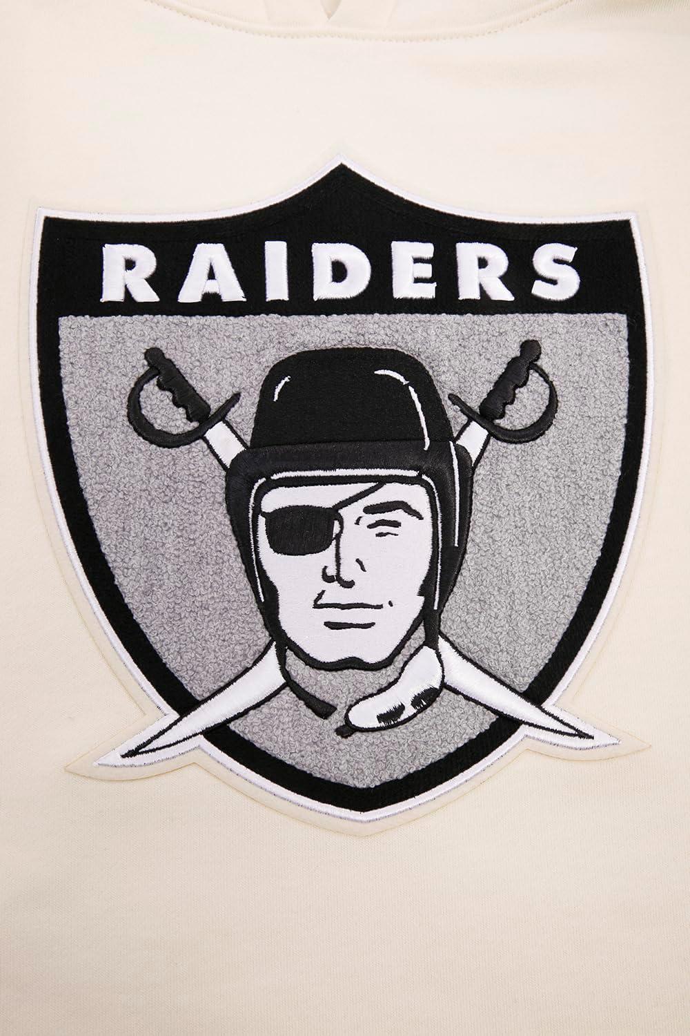 imagePro Standard Mens NFL Retro Classics Brushed Back French Terry Pull Over HoodieEggshell Black