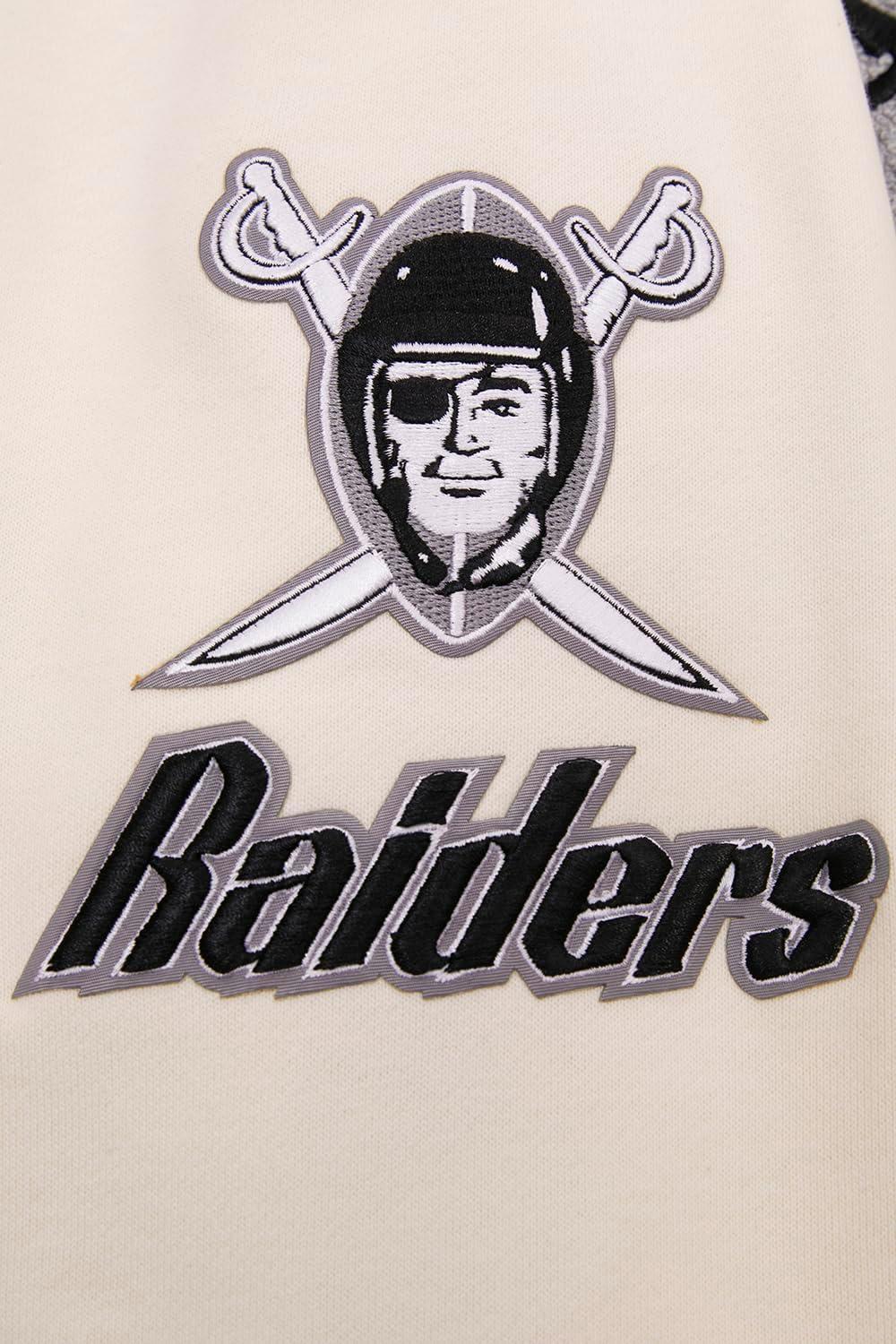 imagePro Standard Mens NFL Retro Classics Brushed Back French Terry Pull Over HoodieEggshell Black