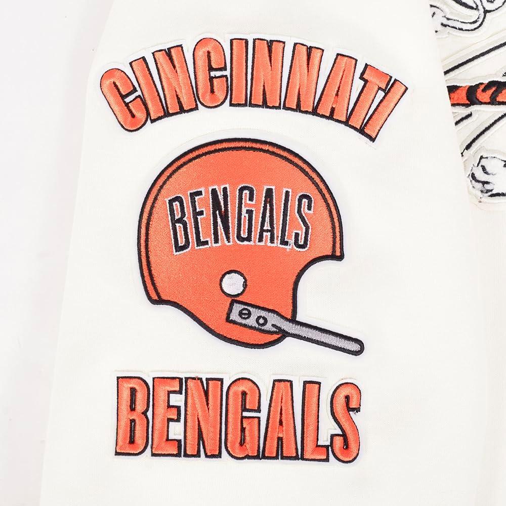 imagePro Standard Mens NFL Retro Classics Brushed Back French Terry Pull Over HoodieEggshell Black