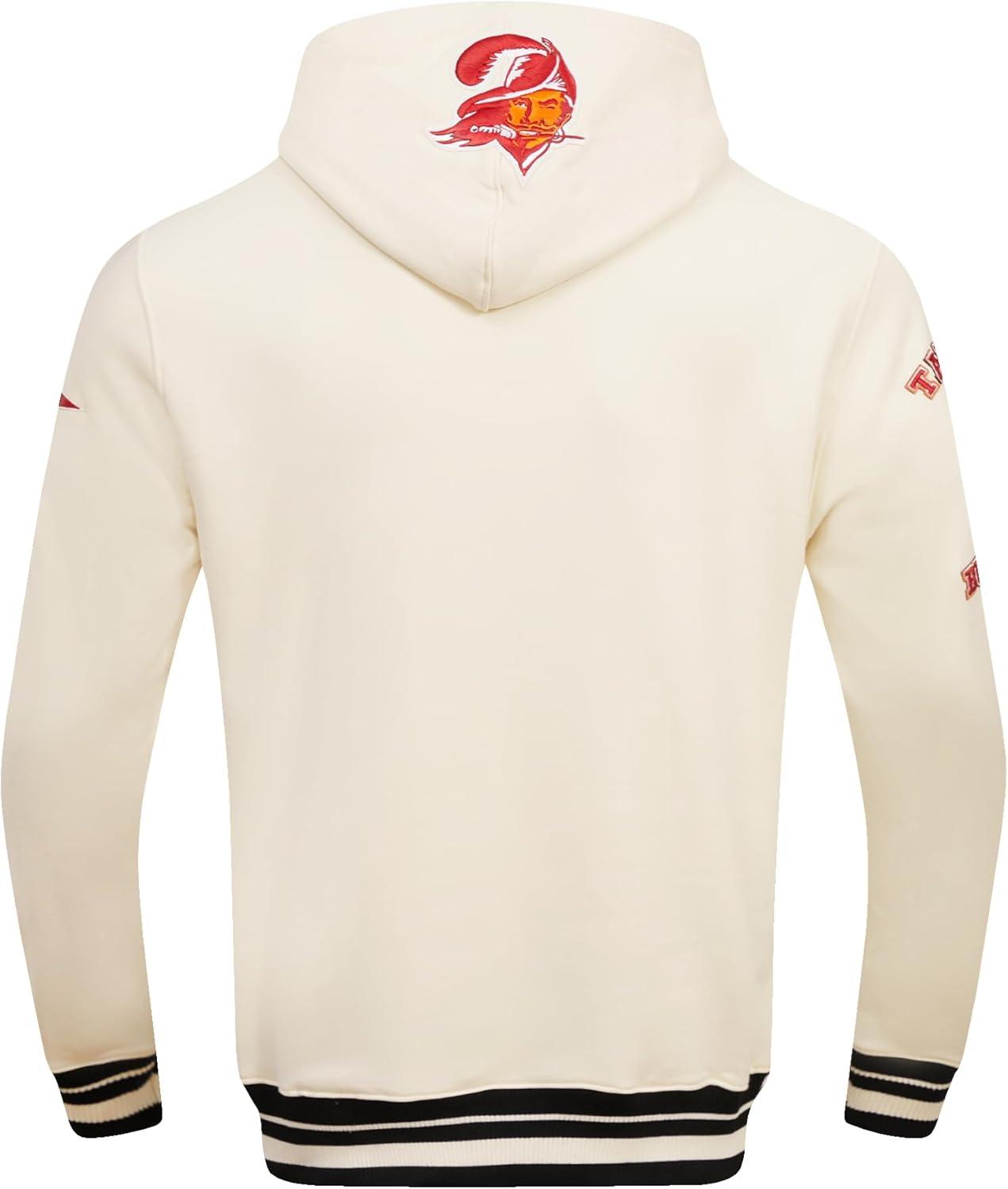 imagePro Standard Mens NFL Retro Classics Brushed Back French Terry Pull Over HoodieEggshell Black