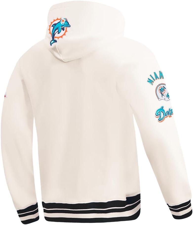 imagePro Standard Mens NFL Retro Classics Brushed Back French Terry Pull Over HoodieEggshell Black