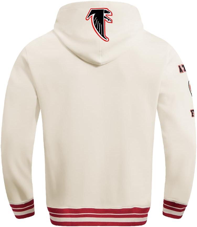 imagePro Standard Mens NFL Retro Classics Brushed Back French Terry Pull Over HoodieEggshell Red