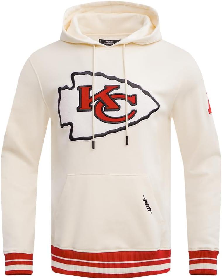 imagePro Standard Mens NFL Retro Classics Brushed Back French Terry Pull Over HoodieEggshell Red