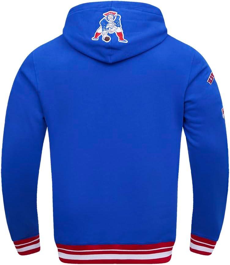 imagePro Standard Mens NFL Retro Classics Brushed Back French Terry Pull Over HoodieRoyal BlueRed
