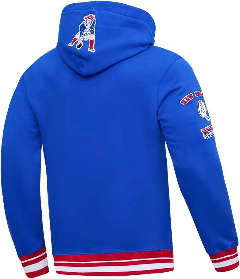 imagePro Standard Mens NFL Retro Classics Brushed Back French Terry Pull Over HoodieRoyal BlueRed