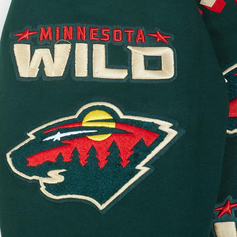 imagePro Standard Mens NHL Classic Chenille Full Zip HoodieForest Green