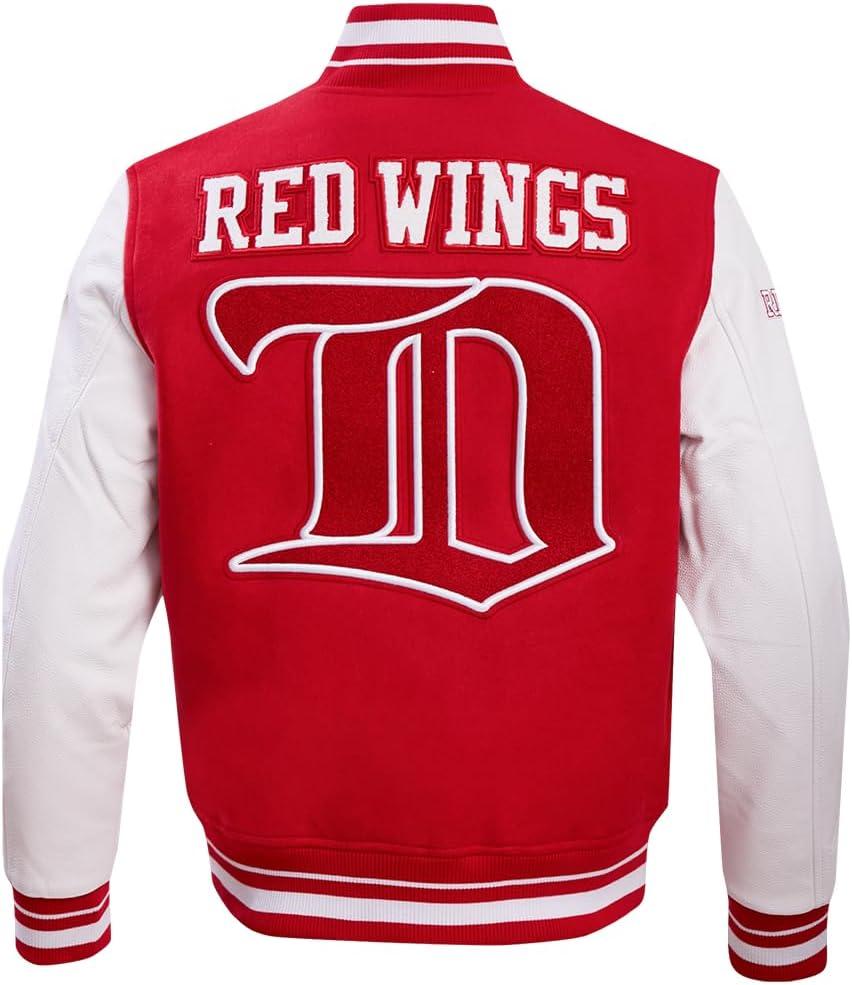 imagePro Standard Mens NHL Retro Classics Varsity JacketRedWhite