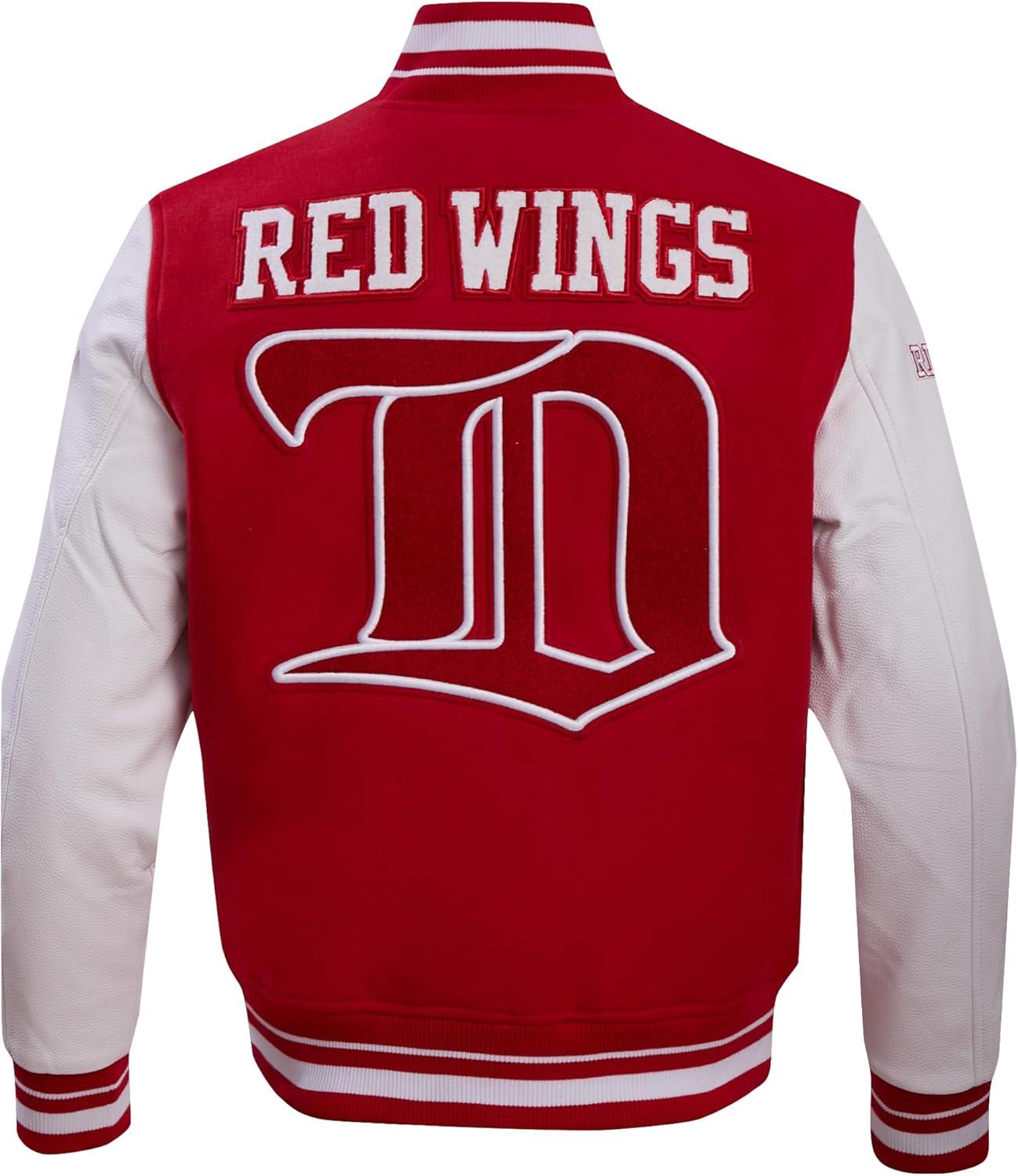 imagePro Standard Mens NHL Retro Classics Varsity JacketRedWhite