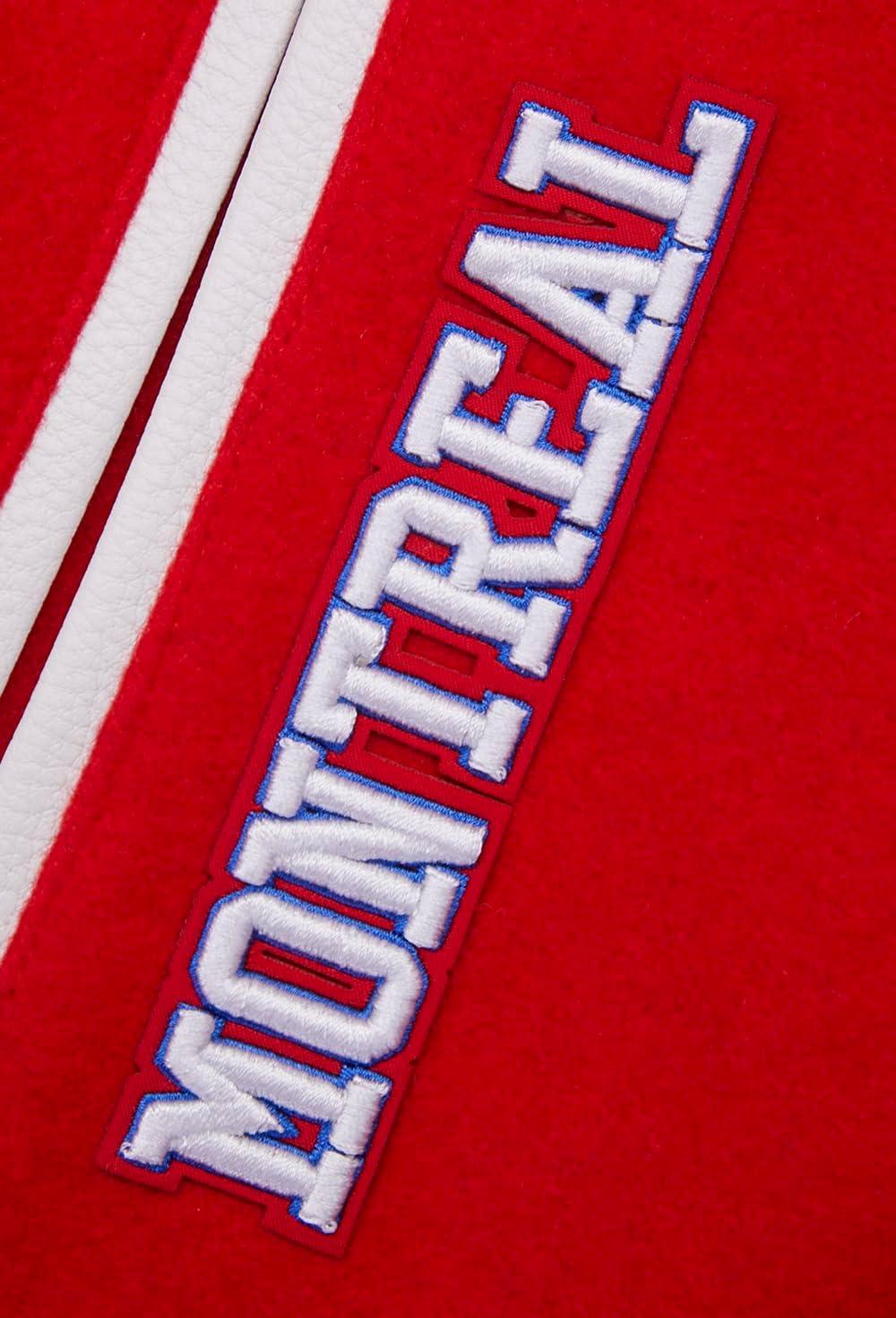 imagePro Standard Mens NHL Retro Classics Varsity JacketRedWhite