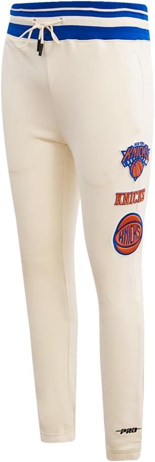 imagePro Standard NBA Mens Mens NBA Retro Classics Brushed Back French Terry SweatpantEggshellRoyal Blue