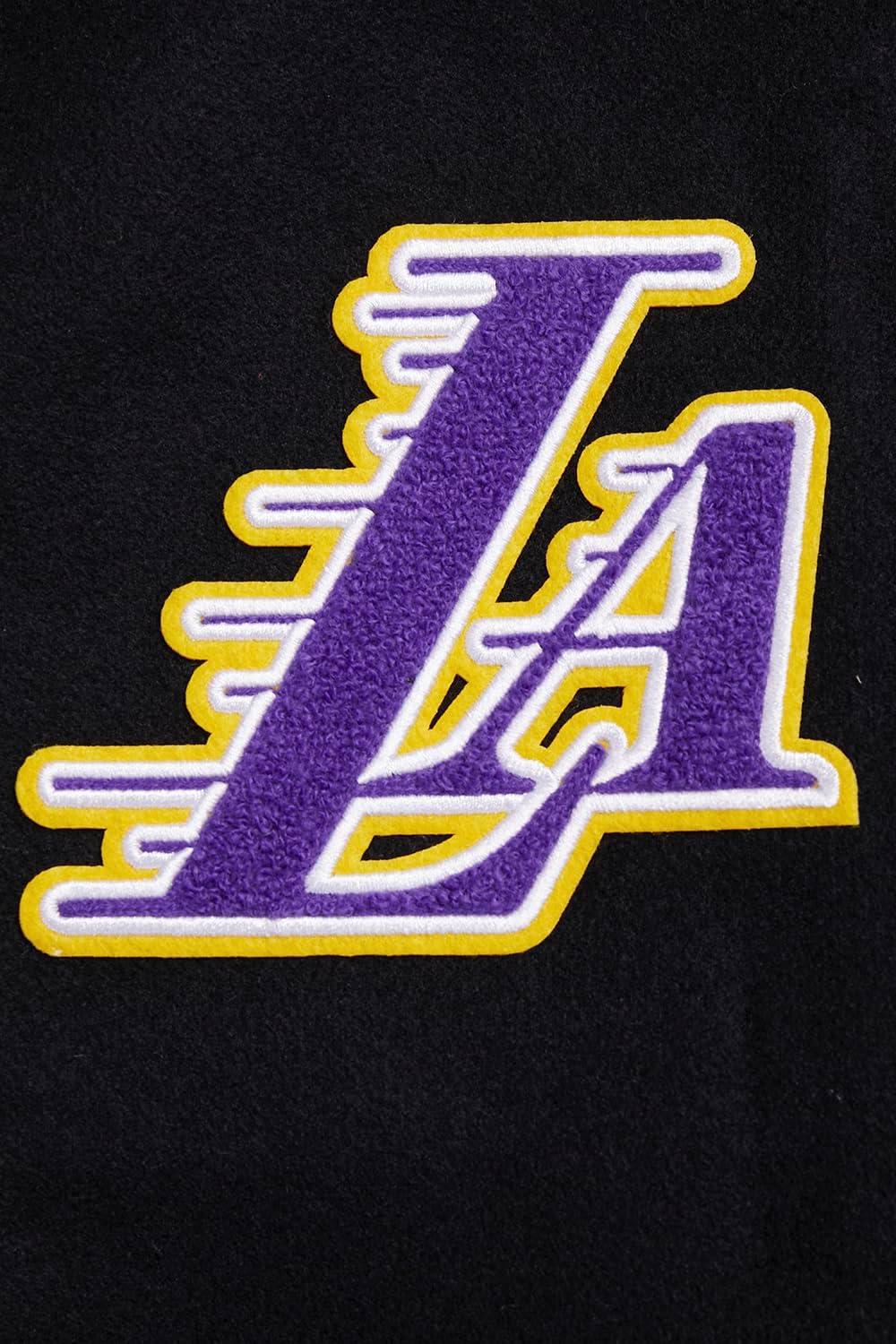 imagePro Standard Womens NBA Retro Classics Varsity JacketBlackPurpleYellow