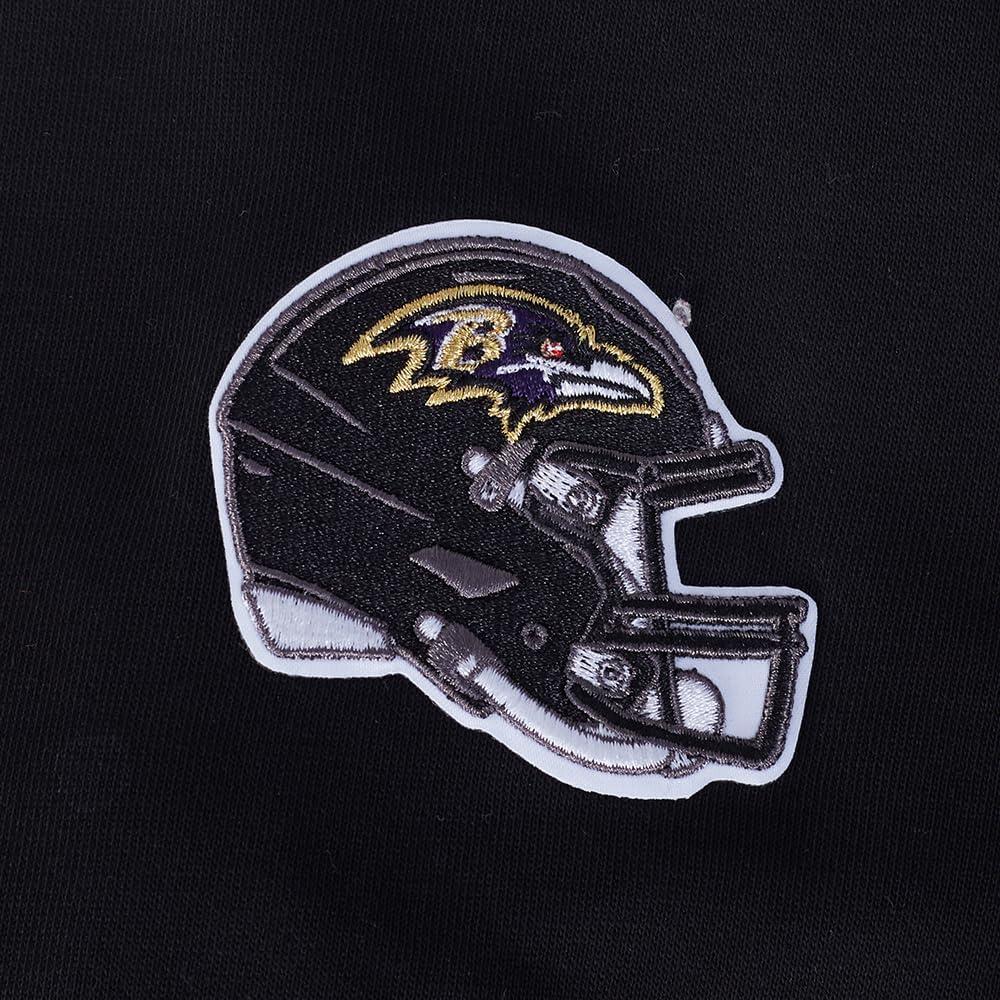 imagePro Standard Womens NFL Retro Classics Brushed Back French Terry Cropped Pullover HoodieBlack