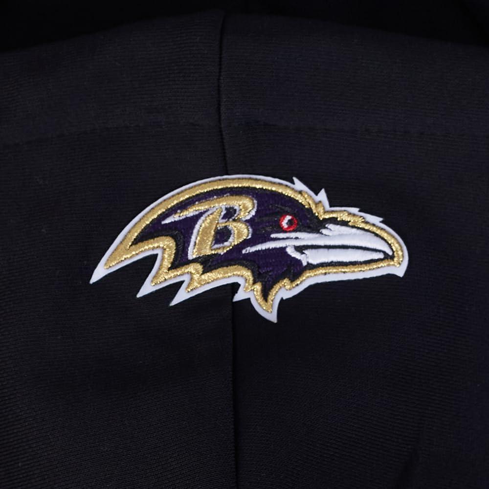 imagePro Standard Womens NFL Retro Classics Brushed Back French Terry Cropped Pullover HoodieBlack