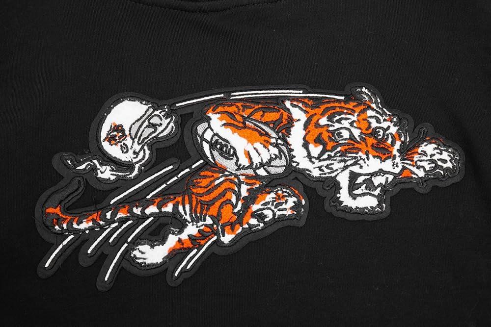 imagePro Standard Womens NFL Retro Classics Brushed Back French Terry Cropped Pullover HoodieBlackOrange