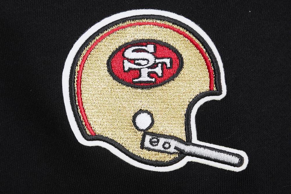 imagePro Standard Womens NFL Retro Classics Brushed Back French Terry Cropped Pullover HoodieBlackRedBlack