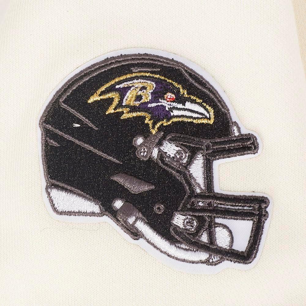 imagePro Standard Womens NFL Retro Classics Brushed Back French Terry Cropped Pullover HoodieEggshell Purple