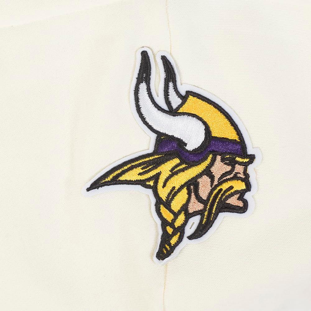 imagePro Standard Womens NFL Retro Classics Brushed Back French Terry Cropped Pullover HoodieEggshell Purple