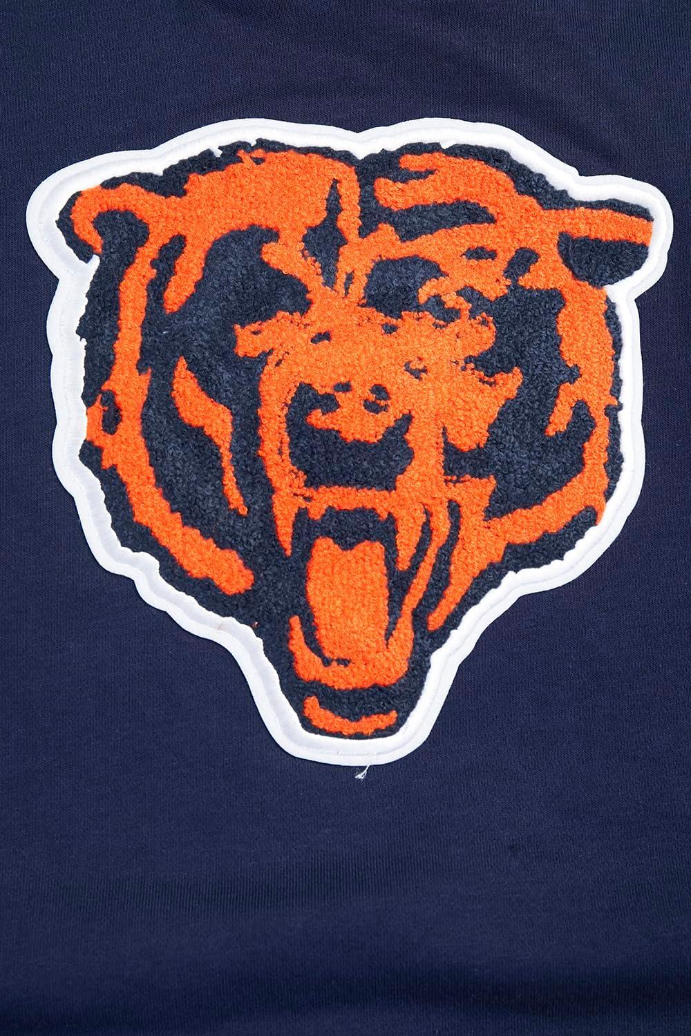 imagePro Standard Womens NFL Retro Classics Brushed Back French Terry Cropped Pullover HoodieMidnight NavyOrangeMidnight Navy