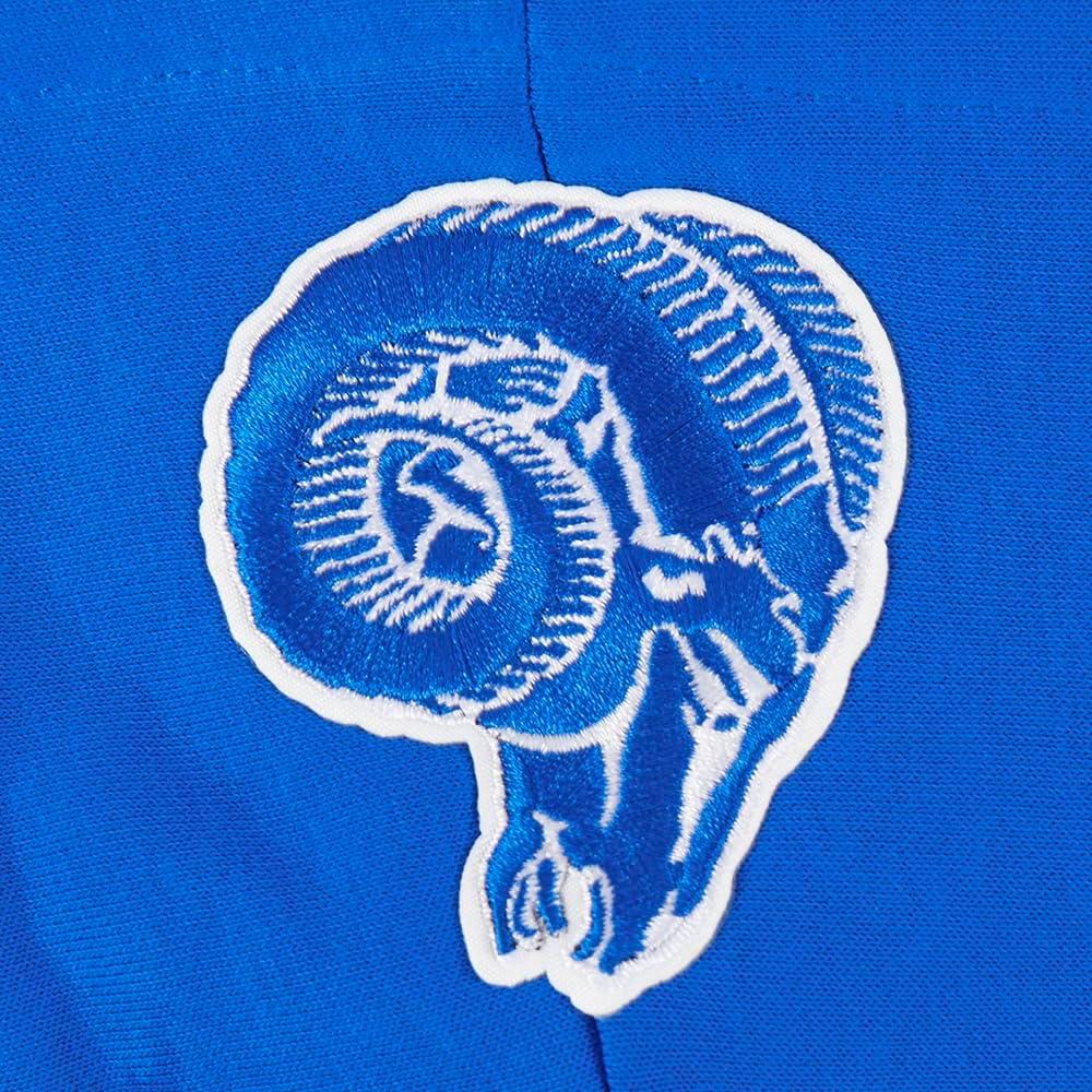 imagePro Standard Womens NFL Retro Classics Brushed Back French Terry Cropped Pullover HoodieRoyal Blue