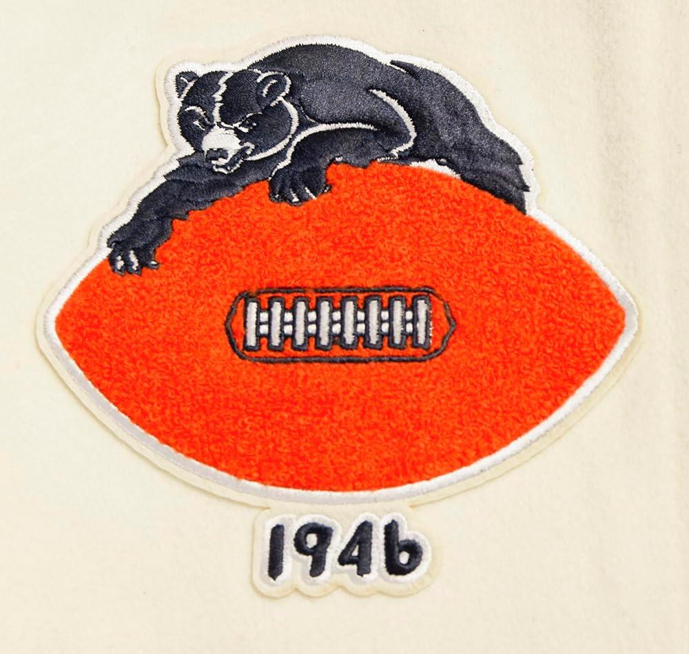 imagePro Standard Womens NFL Retro Classics Varsity JacketEggshell Midnight Navy